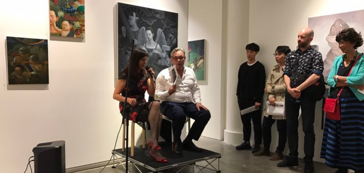 Opening of Brave Heart by Geoff Raby, former China ambassador and collector; Phoebe Alexander (ex-SBS journalist) in conversation about contemporary Chinese art
