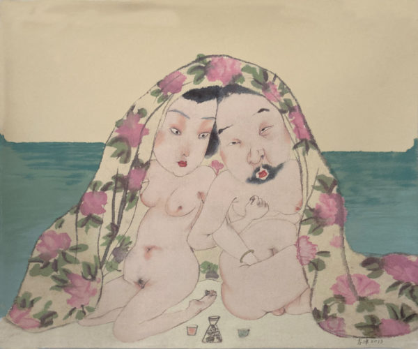 Li Jin, The floral quilt, 2013, silkscreen on handmade cotton rag paper, ed of 100, 54x63cm