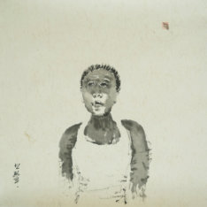 Liu Zhifeng, Ink Portrait, 2016, ink on paper, 34x34cm