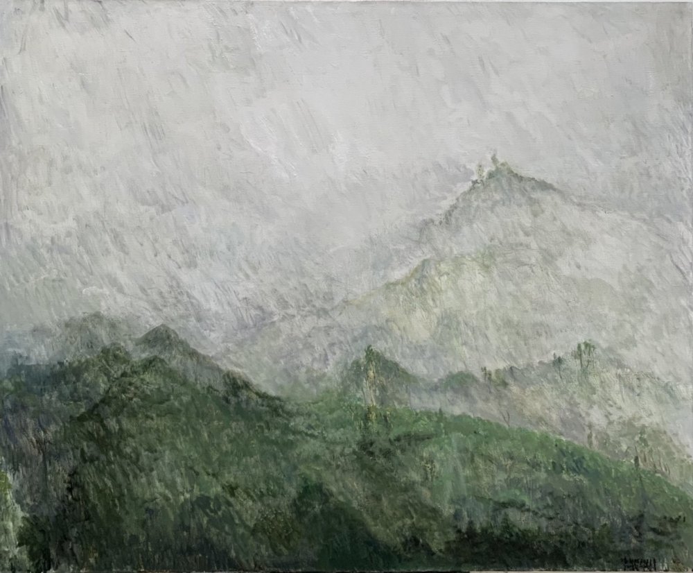 Yang Jinsong, Mountain No.2, 2021, oil on linen, 113x138cm
