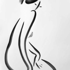 Liu Dapeng, Nude No.352, 2018, gouache on paper, 76x56cm
