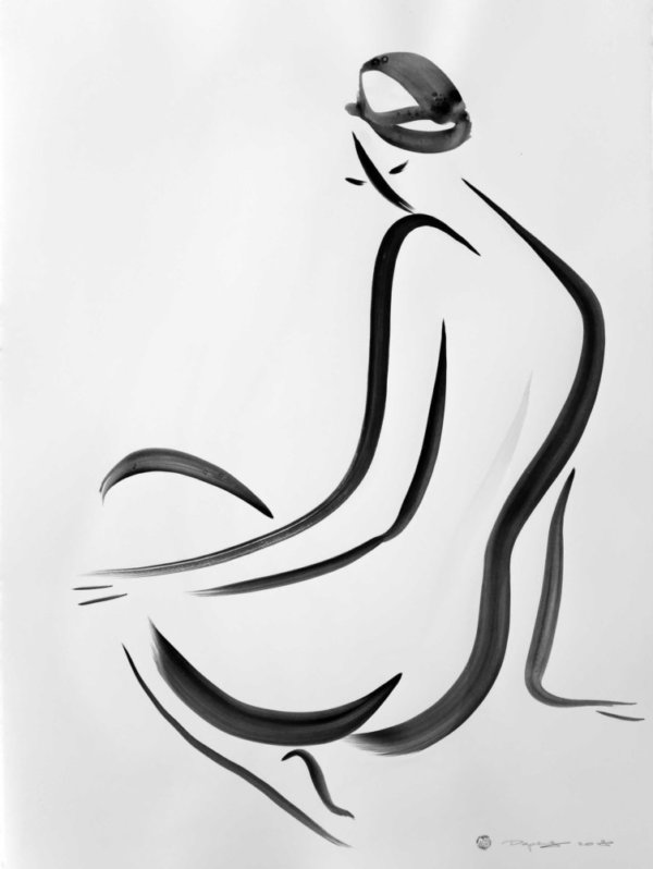 Liu Dapeng, Nude No.360, 2018, gouache on paper, 76x56cm