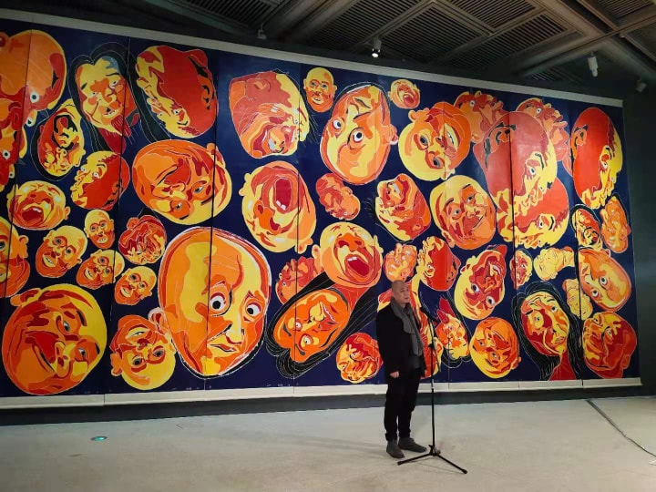 Fang Lijun's largest survey show to date features his woodcuts opened at Hunan Museum