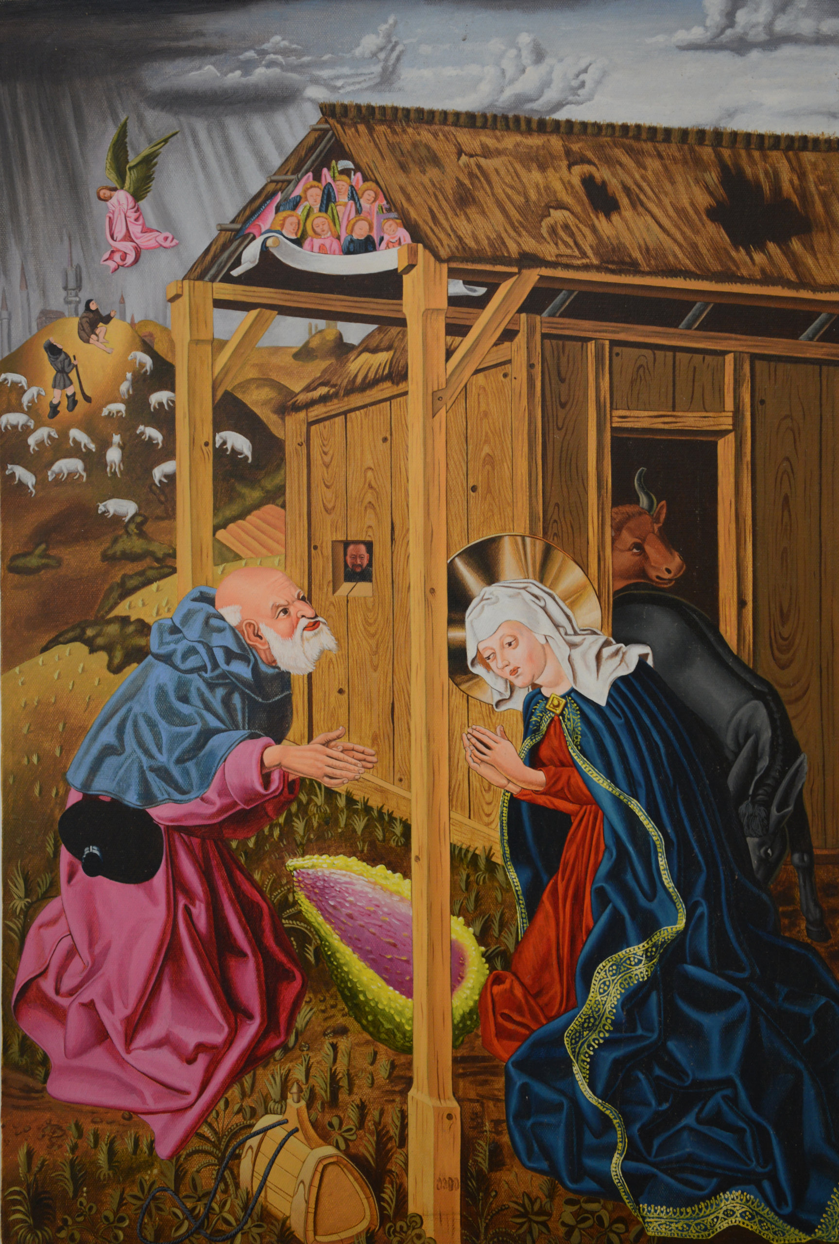 Cang Xin, How prayer was crystallised in an instant, 2014, oil on canvas, 90x60cm
