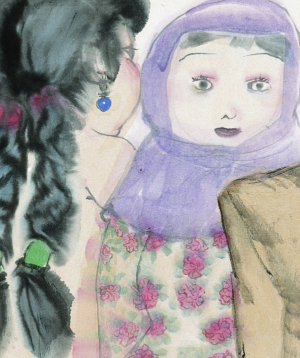 Li Jin, Happy together, 2014, silkscreen, ed of 100, 17x155cm, detail 4