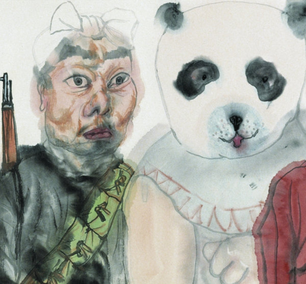 Li Jin, Happy together, 2014, silkscreen, ed of 100, 17x155cm, detail 3
