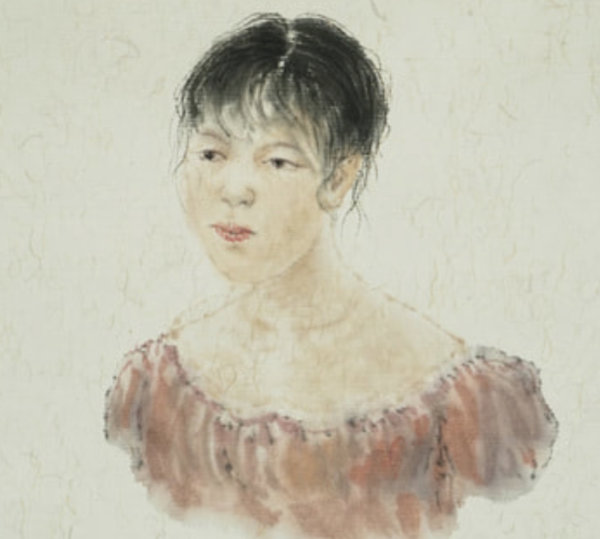 Liu Zhifeng, Singing, 2016, ink on paper, 34x17cm, detail