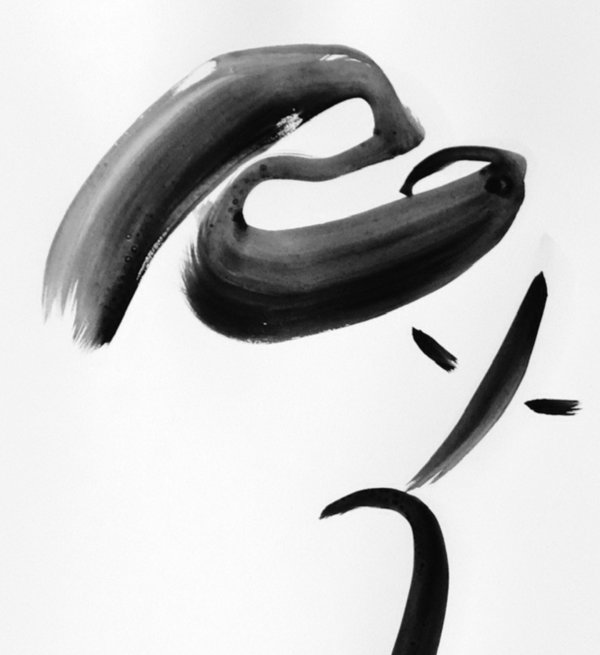 Liu Dapeng, Nude No.352, 2018, gouache on paper, 76x56cm, detail