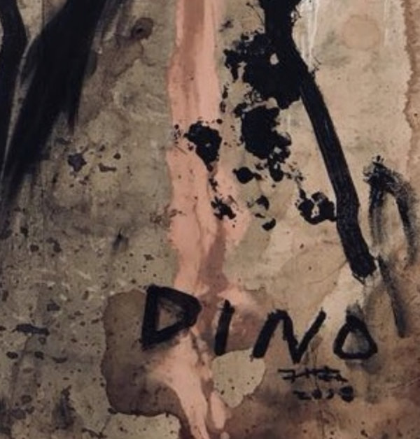 Sun Ziyao, Dino project No.2, 2018, mixed media on board, 45x32cm, signature