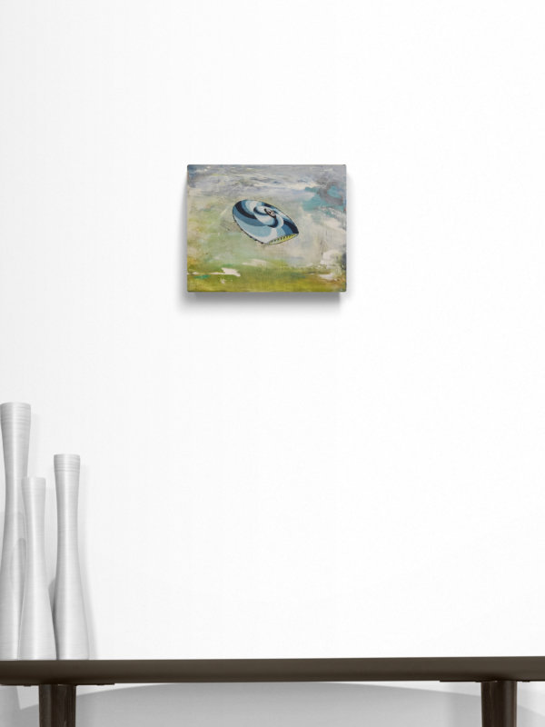 Tim Johnson, Balmain Bug UFO, 2013, acrylic on canvas, 20x25cm, mock up